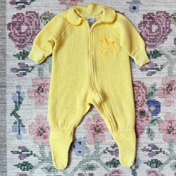 Royal Heir Yellow Infant Footsie Sleeper One Piece - Picture 4 of 10